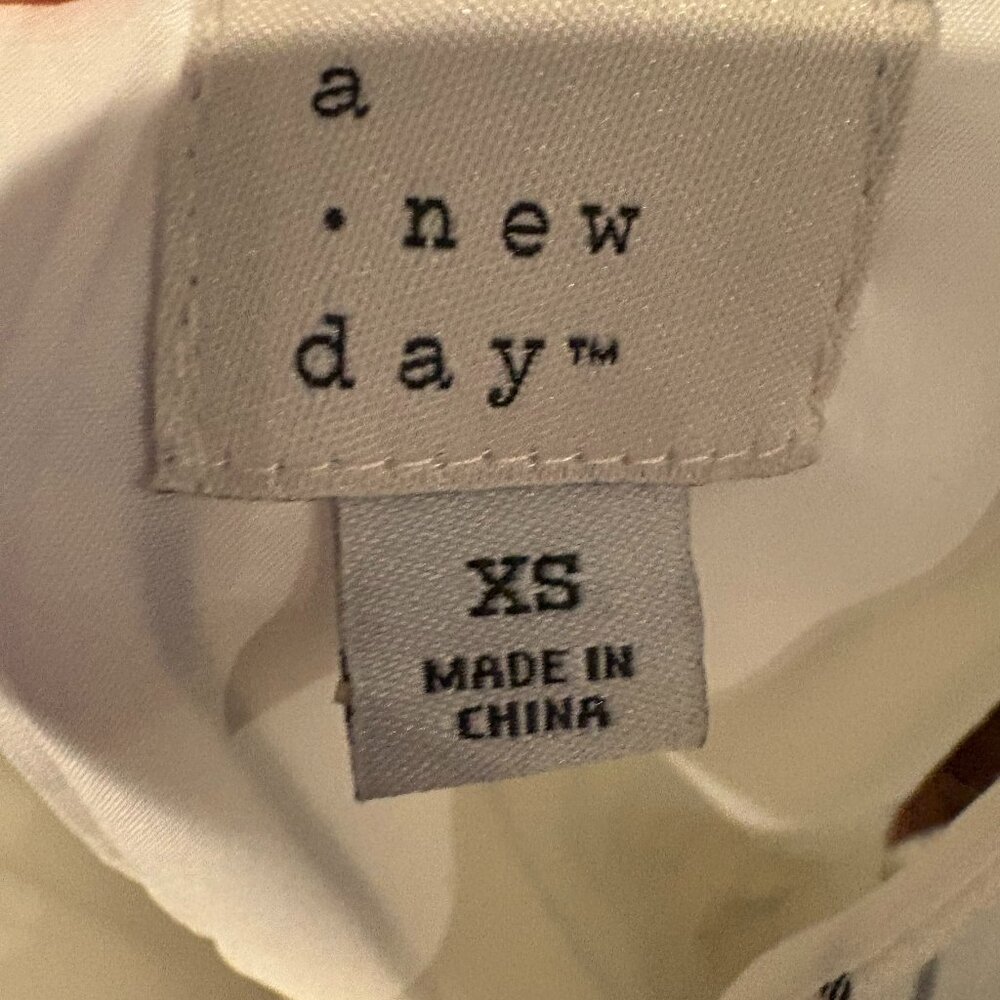 A New Day casual dress, off white with gray stripes, Size XS